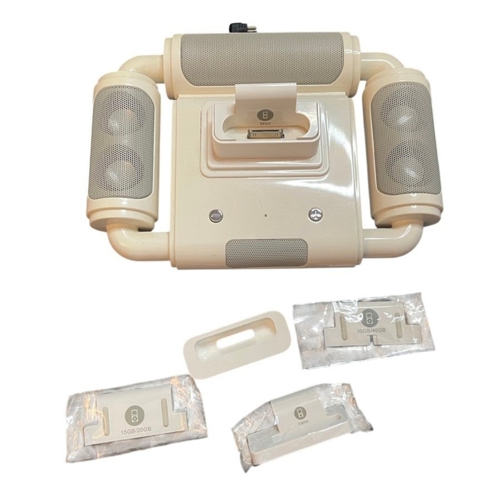 Vintage White iPod Speaker Dock SP-368 for Mini Nano Classic‎ 30-Pin Portable
